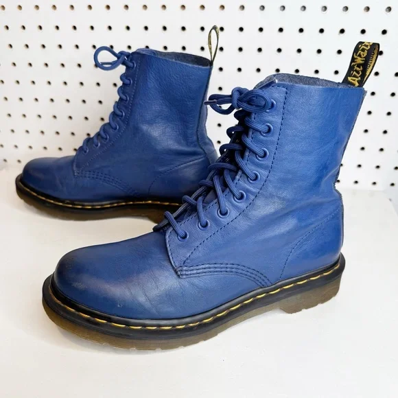 靴 Dr.Martens PASCAL 8EYE SHOE BLUE SMOOTH Dr. Martens | Shoes | Dr Martens 46 Pascal 8 Eye Soft